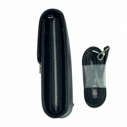 Сумка через плече жіноча шкіряна Eminsa 40241 37-1 чорна