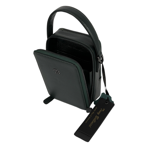 Сумка крос-боді жіноча шкіряна Tony Bellucci 0434-1005 темно-зелена