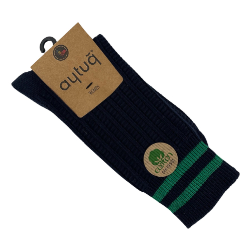 Шкарпетки жіночі Aytug Cotton 44127 високі темно-сині Size 36-40