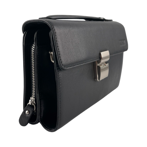 Сумка-барсетка чоловіча шкіряна Bond Non 888-1 чорна