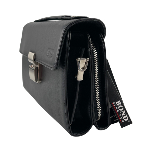 Сумка-барсетка чоловіча шкіряна Bond Non 888-1 чорна