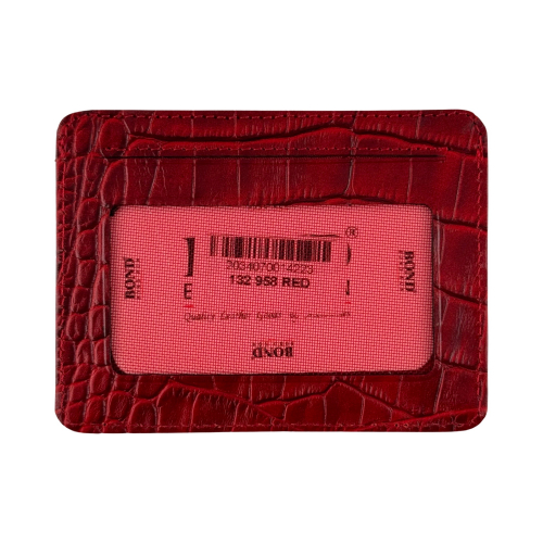 Кошелек картхолдер кожаный Bond Non 132-958 красный