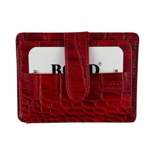 Кошелек картхолдер кожаный Bond Non 132-958 красный