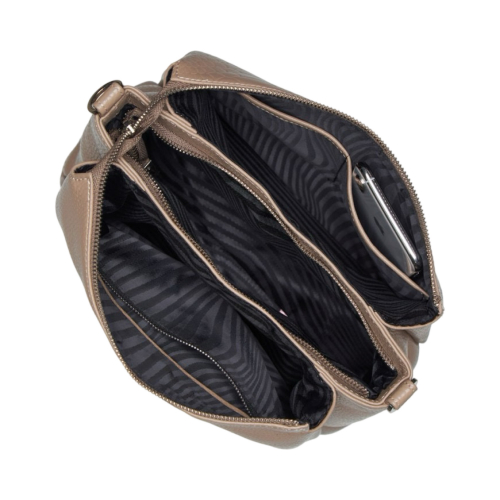 Сумка жіноча шкіряна Vito Torelli 1001 4097/1075 бежева з пітоном