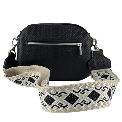 Сумка жіноча шкіряна Vito Torelli 1097-4071 чорна з пітоном