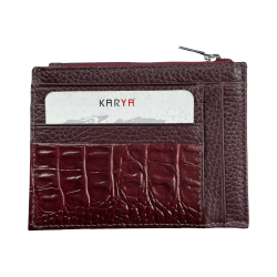 Кошелек картхолдер кожаный Karya 0022-016 сливовый