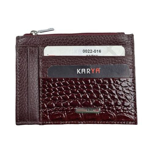 Кошелек картхолдер кожаный Karya 0022-016 сливовый