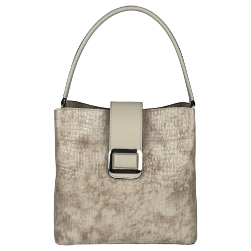 Сумка женская кожаная лакированная Karya 2505-579 экрю