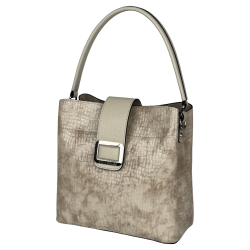 Сумка женская кожаная лакированная Karya 2505-579 экрю