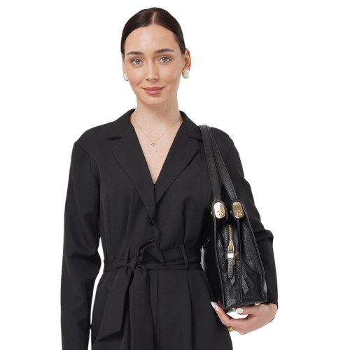 Сумка жіноча шкіряна Tony Bellucci 0319-281 чорна