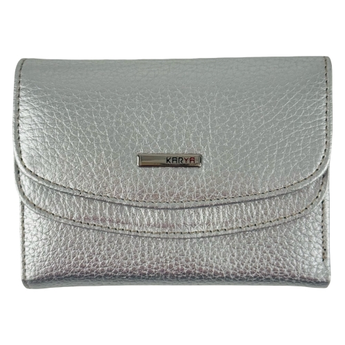 Кошелек женский кожаный Karya 2026-068 серебряный