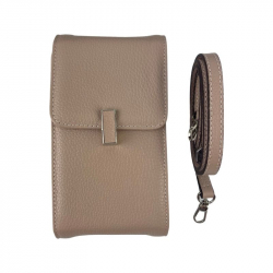 Сумка через плече жіноча шкіряна Eminsa 40241 37-31 світло-рожева