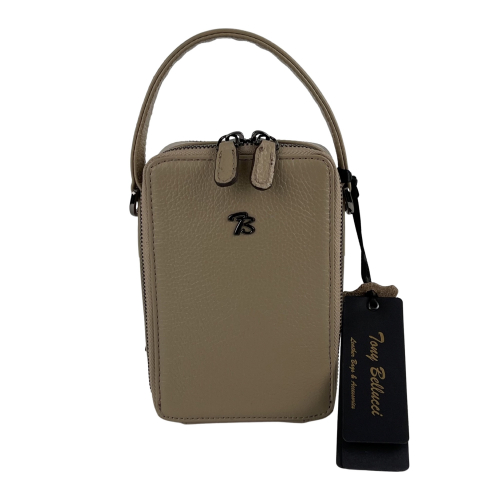 Сумка кросс-боди женская кожаная Tony Bellucci 0434-219 бежевая