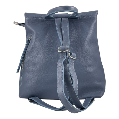 Рюкзак женский кожаный Genuine Leather 638301 голубой