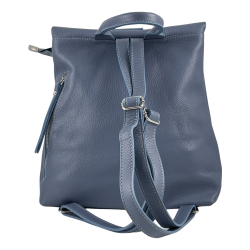 Рюкзак жіночий шкіряний Genuine Leather 638301 блакитний