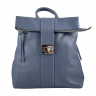 Рюкзак женский кожаный Genuine Leather 638301 голубой