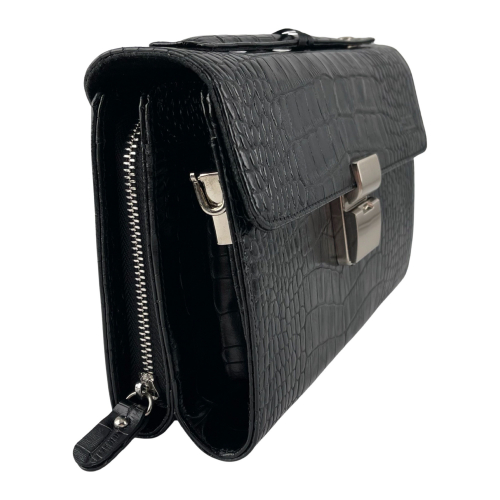 Сумка-барсетка чоловіча шкіряна Bond Non 888-356 чорна