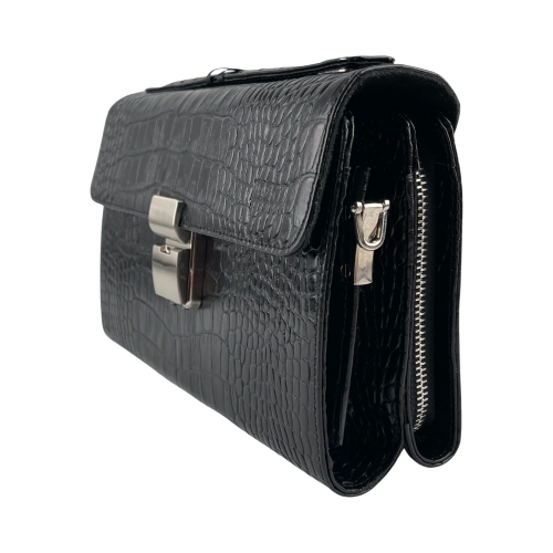 Сумка-барсетка чоловіча шкіряна Bond Non 888-356 чорна