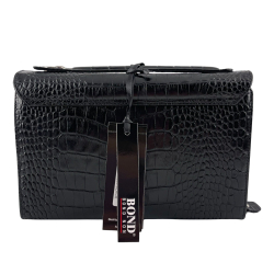 Сумка-барсетка чоловіча шкіряна Bond Non 888-356 чорна