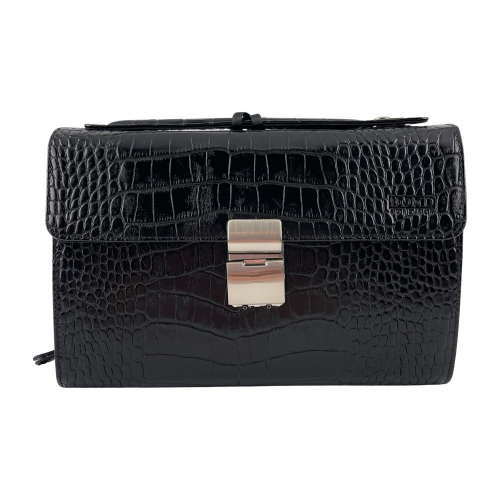 Сумка-барсетка чоловіча шкіряна Bond Non 888-356 чорна