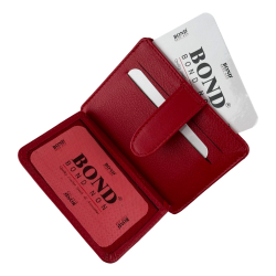 Гаманець картхолдер шкіряний Bond Non 132-8 червоний
