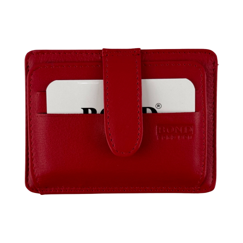 Кошелек картхолдер кожаный Bond Non 132-8 красный