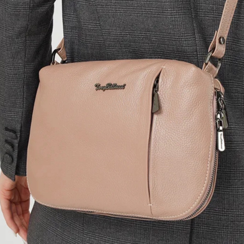 Сумка женская кожаная Tony Bellucci 0073-205 пудровая