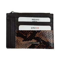 Кошелек картхолдер кожаный Karya 0022-512 коричневый