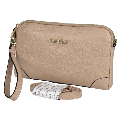 Сумка жіноча шкіряна Karya 2030-027 світло-рожевий