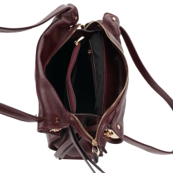 Сумка жіноча шкіряна Tony Bellucci 0319-1905 бордова