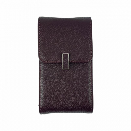 Сумка через плече жіноча шкіряна Eminsa 40241 37-6 бордова