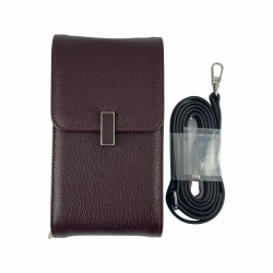 Сумка через плече жіноча шкіряна Eminsa 40241 37-6 бордова