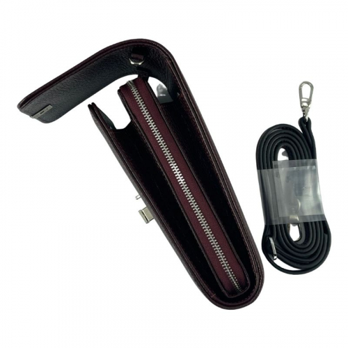 Сумка через плече жіноча шкіряна Eminsa 40241 37-6 бордова