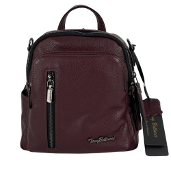 ​Рюкзак жіночий шкіряний Tony Bellucci 0420-1905 бордовий