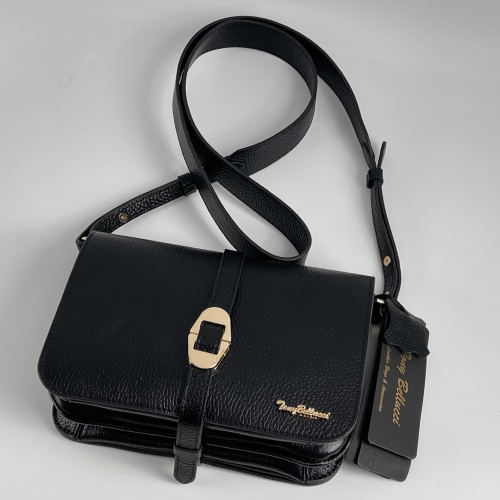 Сумка жіноча шкіряна Tony Bellucci 0765-281 чорна (золотиста фурнітура)