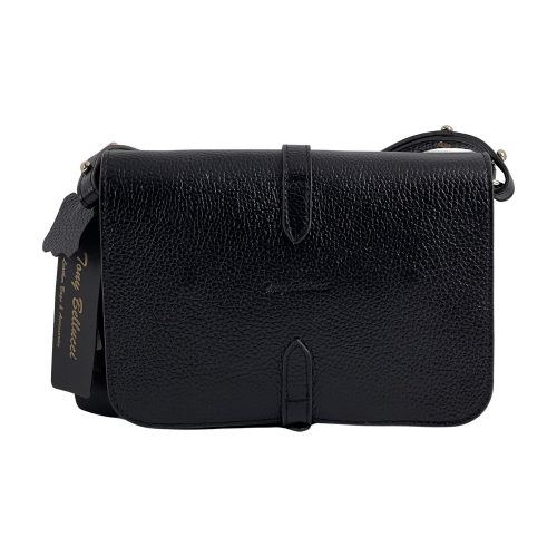 Сумка жіноча шкіряна Tony Bellucci 0765-281 чорна (золотиста фурнітура)