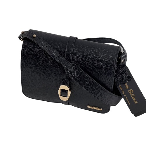 Сумка жіноча шкіряна Tony Bellucci 0765-281 чорна (золотиста фурнітура)