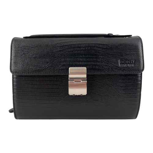 Сумка-барсетка чоловіча шкіряна Bond Non 888-902 чорна