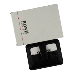 Гаманець картхолдер шкіряний Bond Non 132-5 сірий