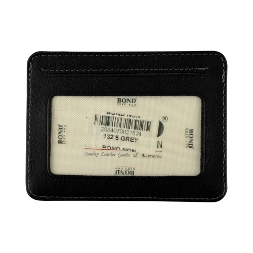 Кошелек картхолдер кожаный Bond Non 132-5 серый