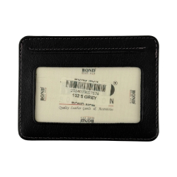 Гаманець картхолдер шкіряний Bond Non 132-5 сірий