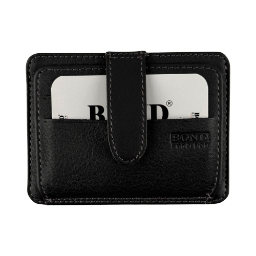 Кошелек картхолдер кожаный Bond Non 132-5 серый