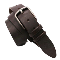 Ремінь чоловічий шкіряний Кремінь 06.40.00.14 коричневий батальний 140 см