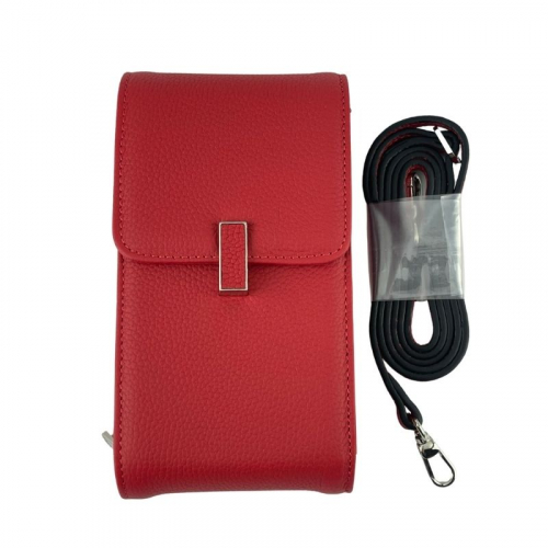 Сумка через плече жіноча шкіряна Eminsa 40241 9-5 червона