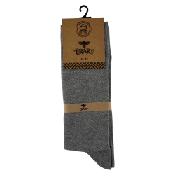 Шкарпетки чоловічі Urart Cotton 7451 (принт ромби) високі світло-сірі Size 41-45