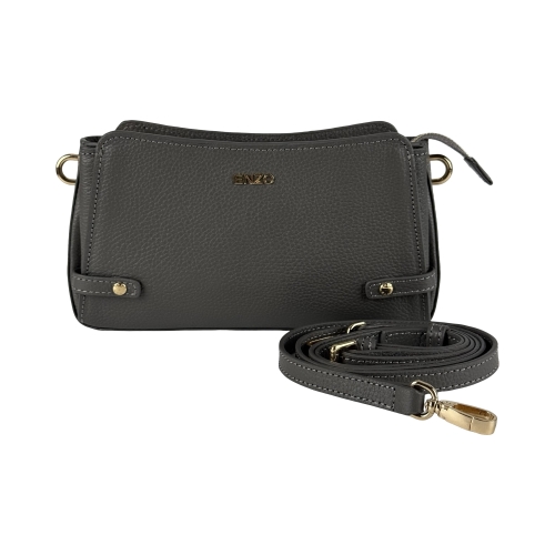 Сумка крос-боді жіноча шкіряна Enzo Nori EN1098-905 сіра