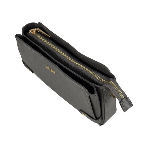 Сумка крос-боді жіноча шкіряна Enzo Nori EN1098-905 сіра