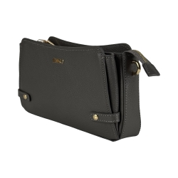 Сумка крос-боді жіноча шкіряна Enzo Nori EN1098-905 сіра