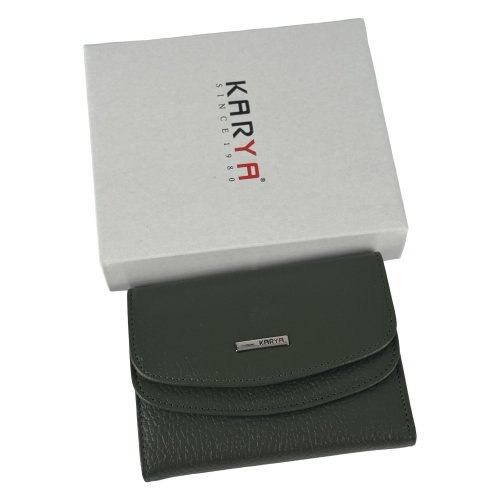 Кошелек женский кожаный Karya 2026-084 хаки