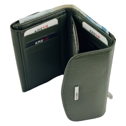 Кошелек женский кожаный Karya 2026-084 хаки